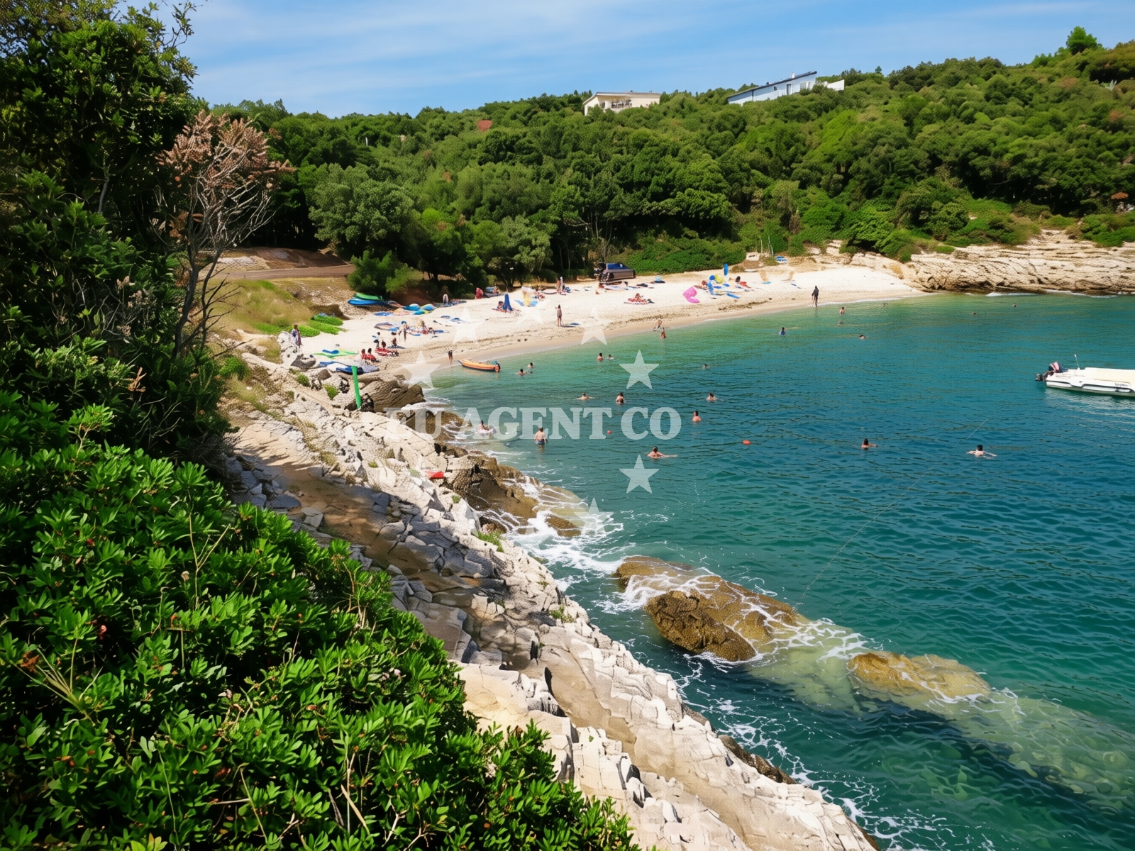 Beach facilities and surroundings at Jalinica beach in Luka Krnica b.b., Krnica