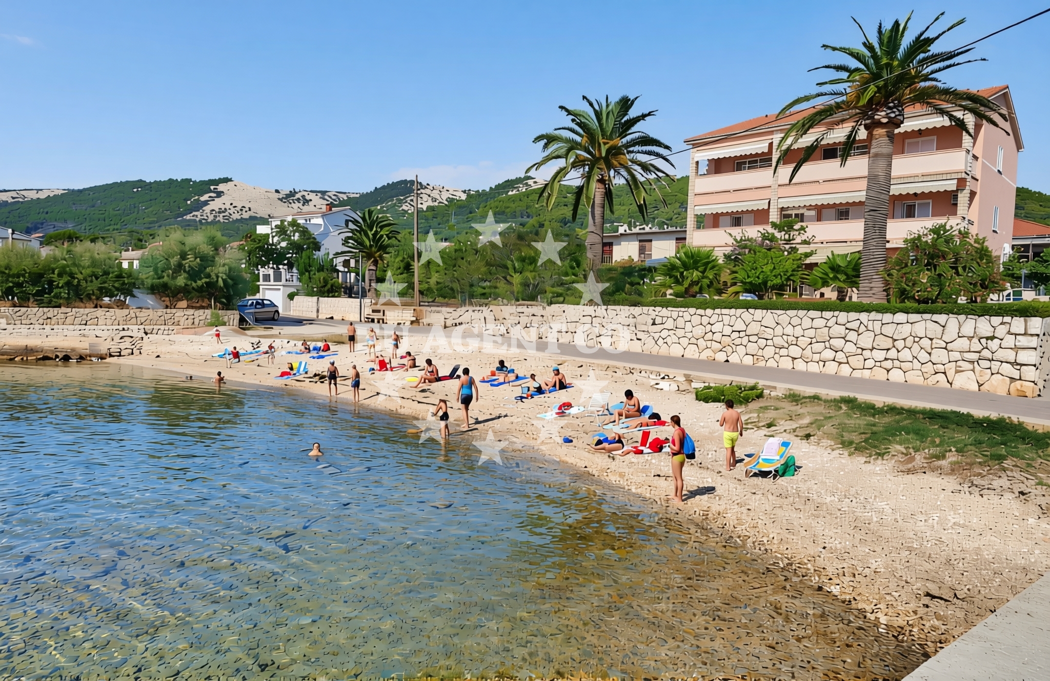 Overview of Janići, Barbat na Rabu (Rab) Beach in Janići