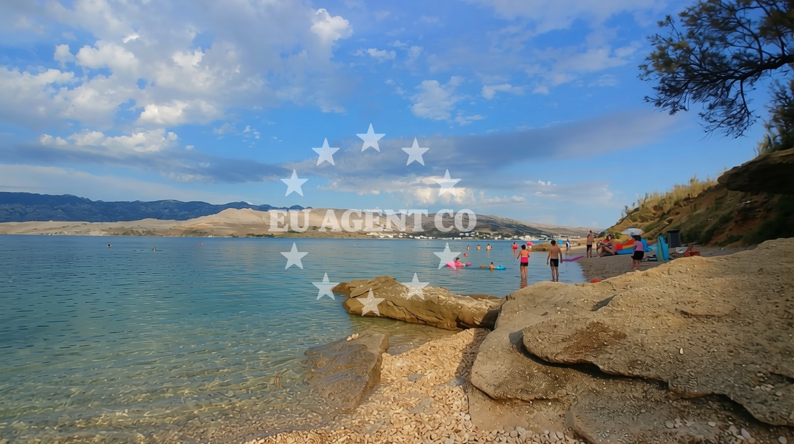 Sea and coastal view of Janjece Vode beach in S.S.Kranjčevića 14, Pag
