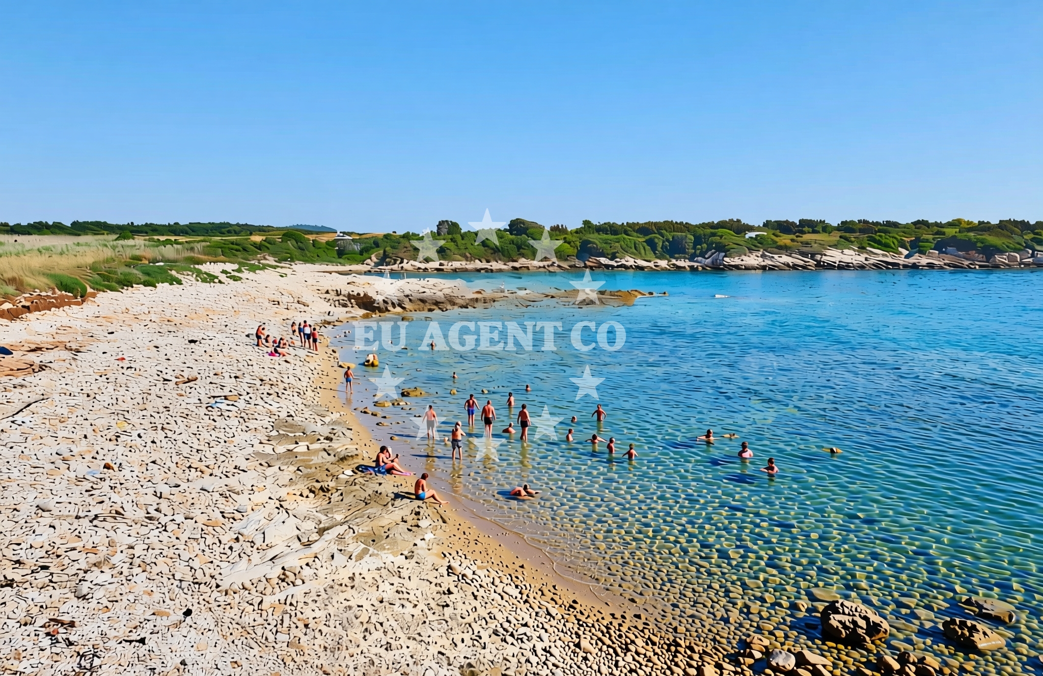 Overview of Japnenica jug, Ližnjan Beach in Japnenica jug