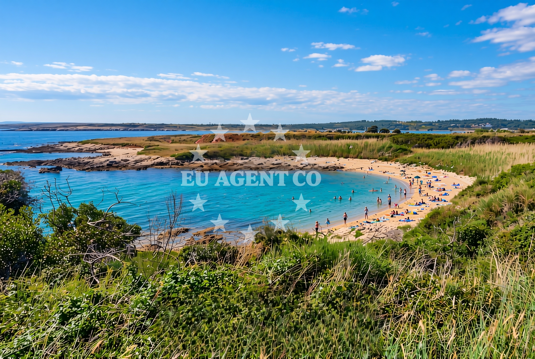 Shoreline and swimming area at Japnenica sjever, Ližnjan Beach in Japnenica sjever