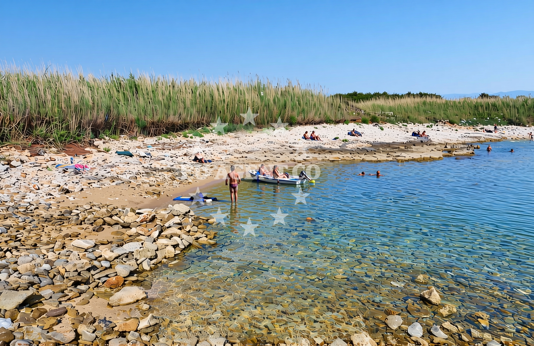 Beach facilities and surroundings at Japnenica sjever, Ližnjan Beach in Japnenica sjever