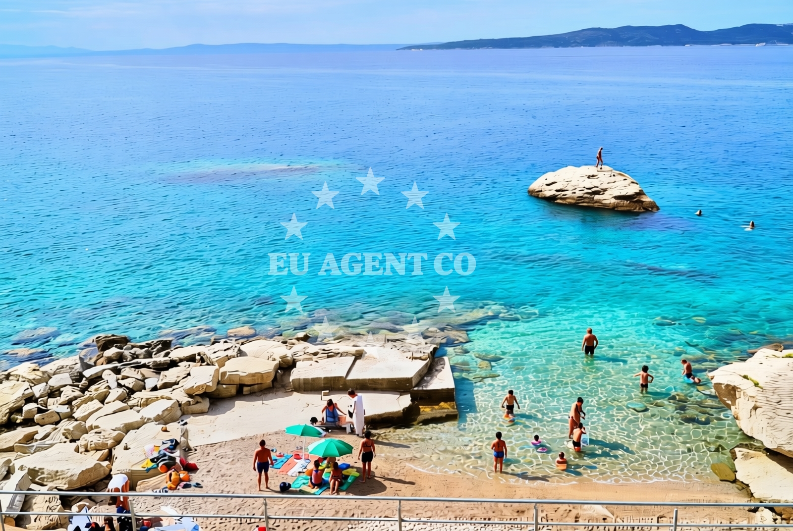 Overview of Jardula, Brela Beach in Jardula