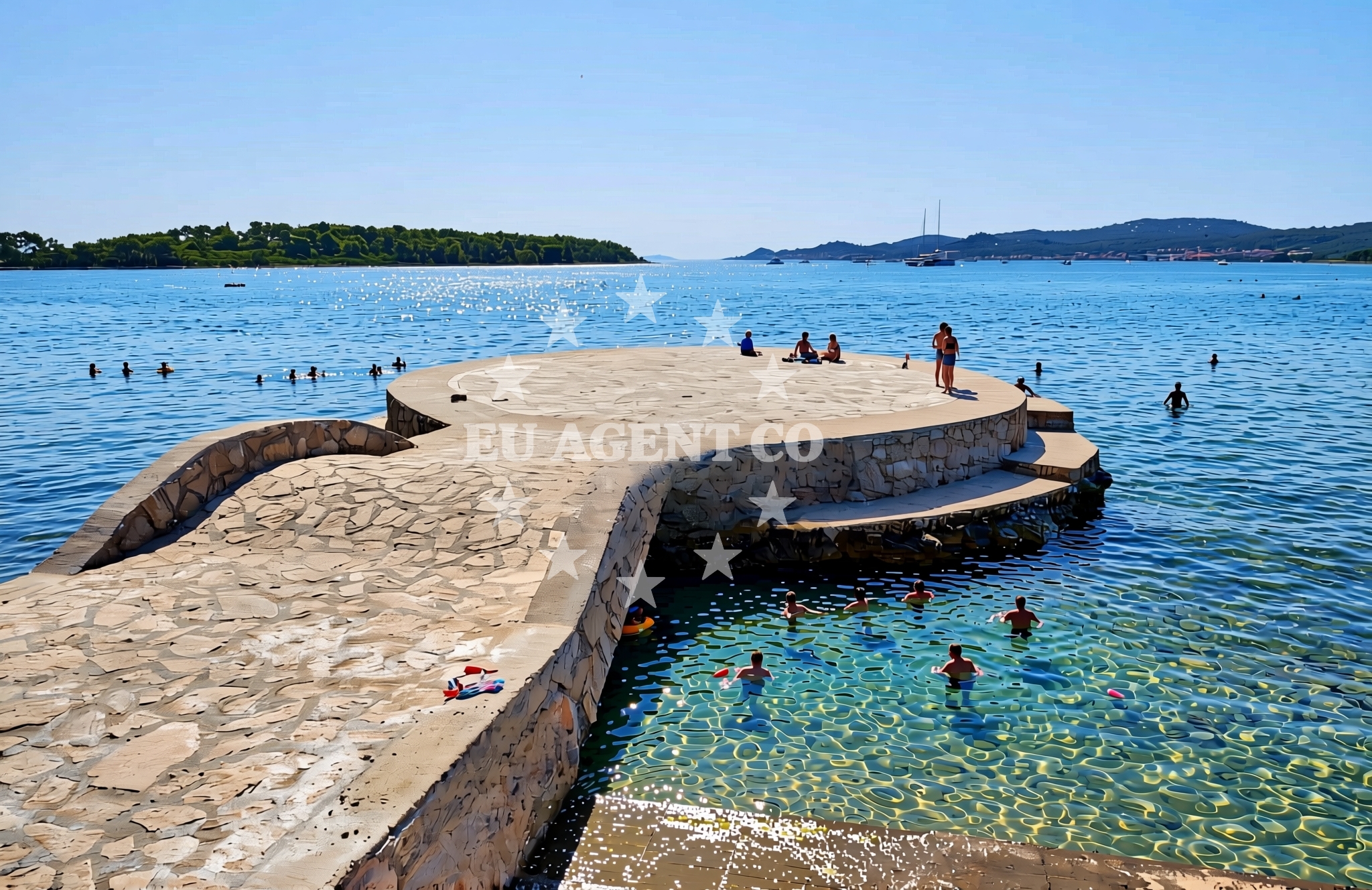 Overview of Jasenice, Pašman (Pašman) Beach in Jasenice
