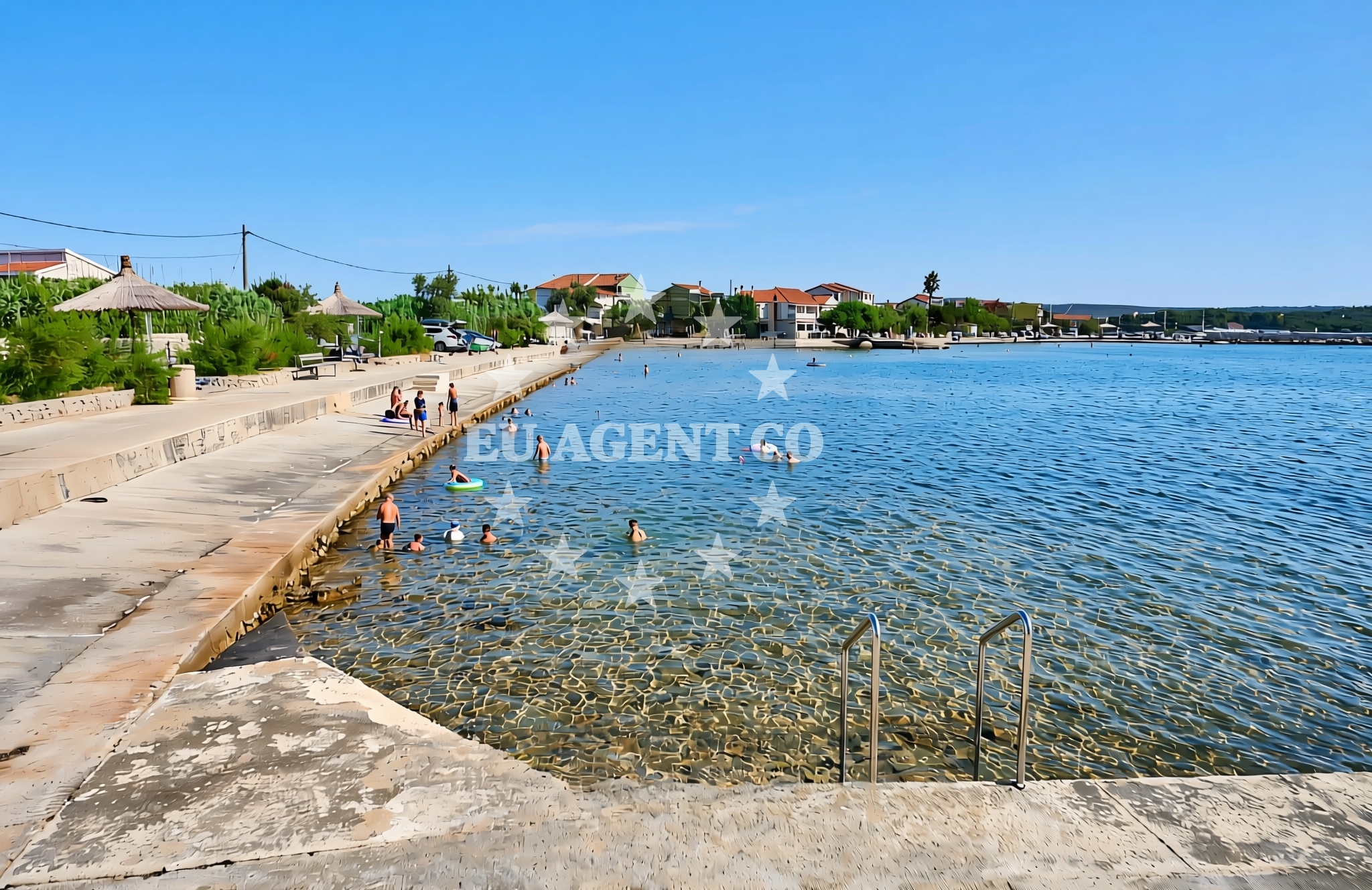 Shoreline and swimming area at Jasenice, Pašman (Pašman) Beach in Jasenice