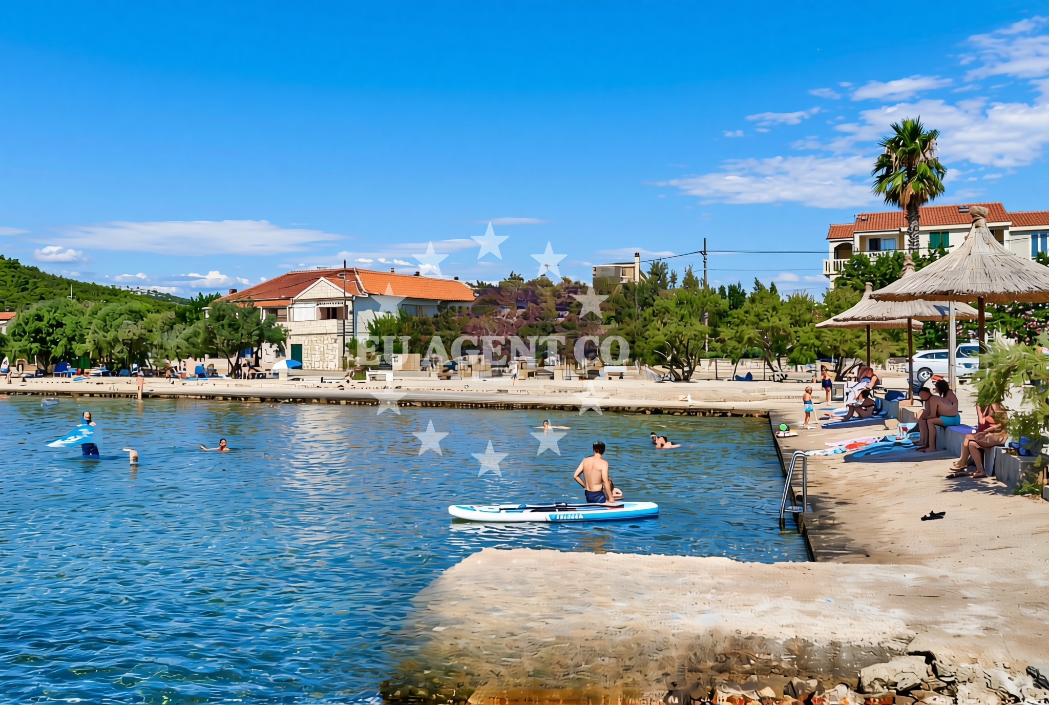 Beach facilities and surroundings at Jasenice, Pašman (Pašman) Beach in Jasenice