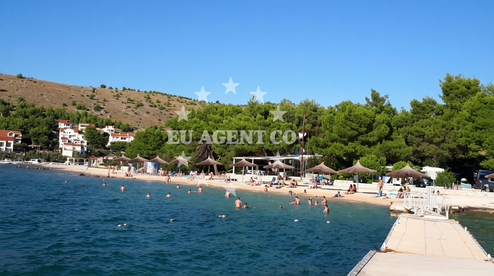 Shoreline and swimming area at Jasenovo beach in 67c Jasenovo Appartement Nr 9, Šibenik