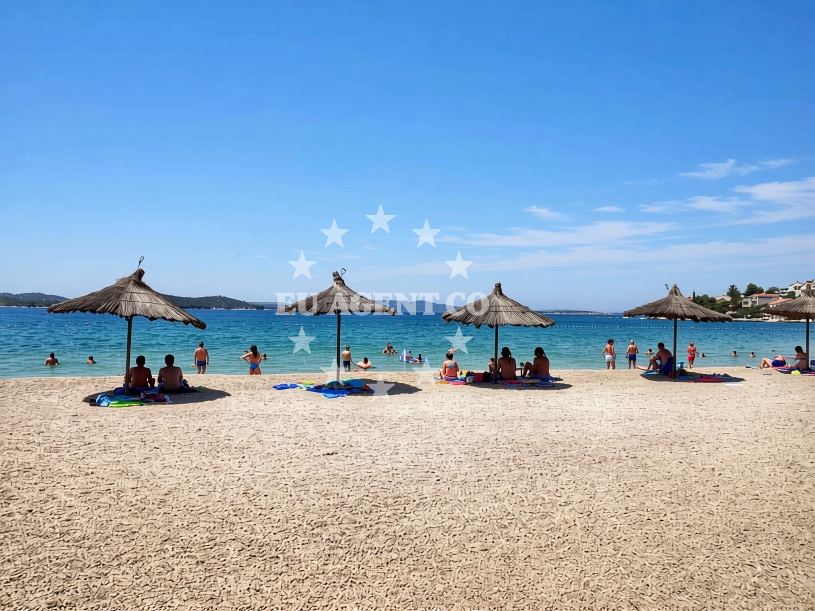 Sea and coastal view of Jasenovo beach in 67c Jasenovo Appartement Nr 9, Šibenik