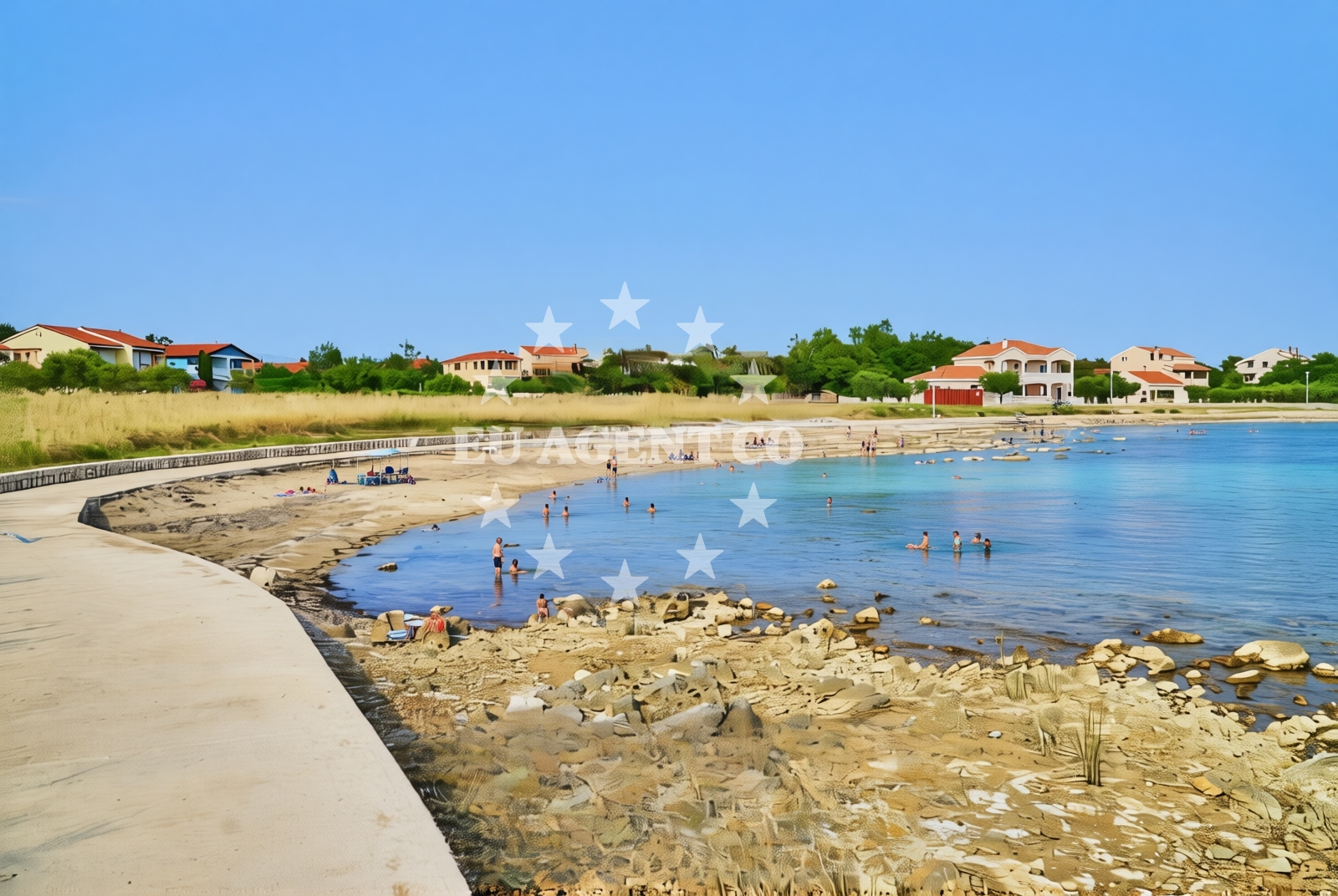 Overview of Jaz, Privlaka (Zadarska županija) Beach in Jaz
