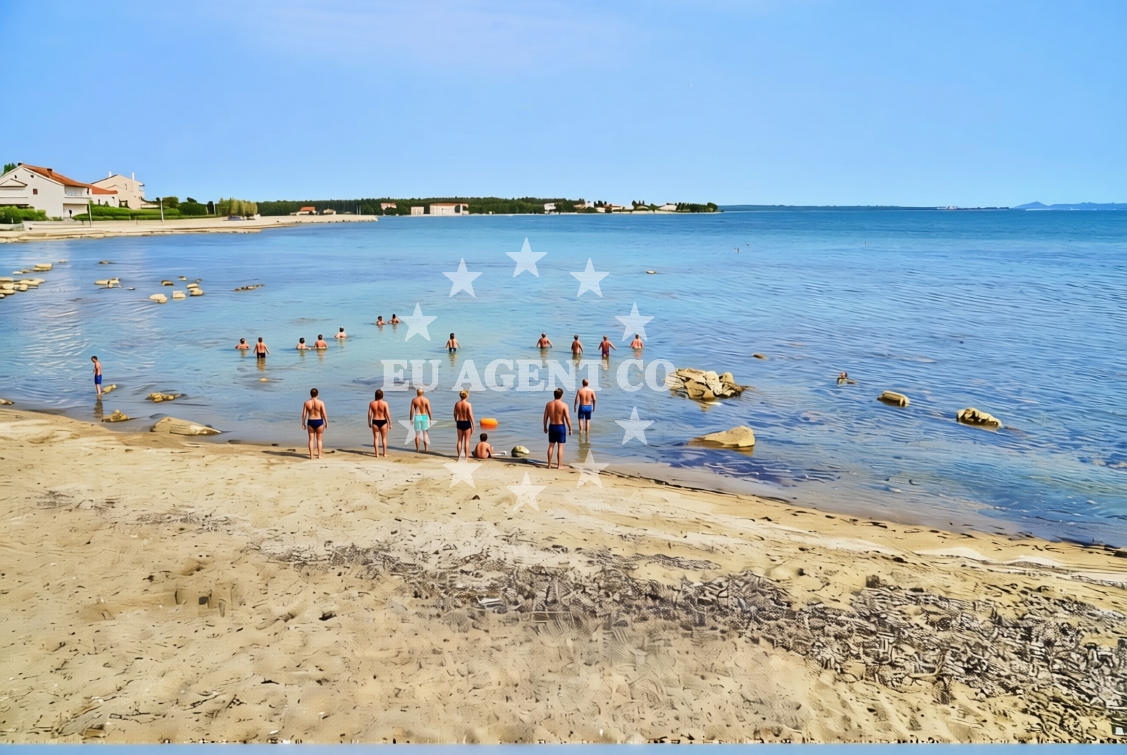 Shoreline and swimming area at Jaz, Privlaka (Zadarska županija) Beach in Jaz