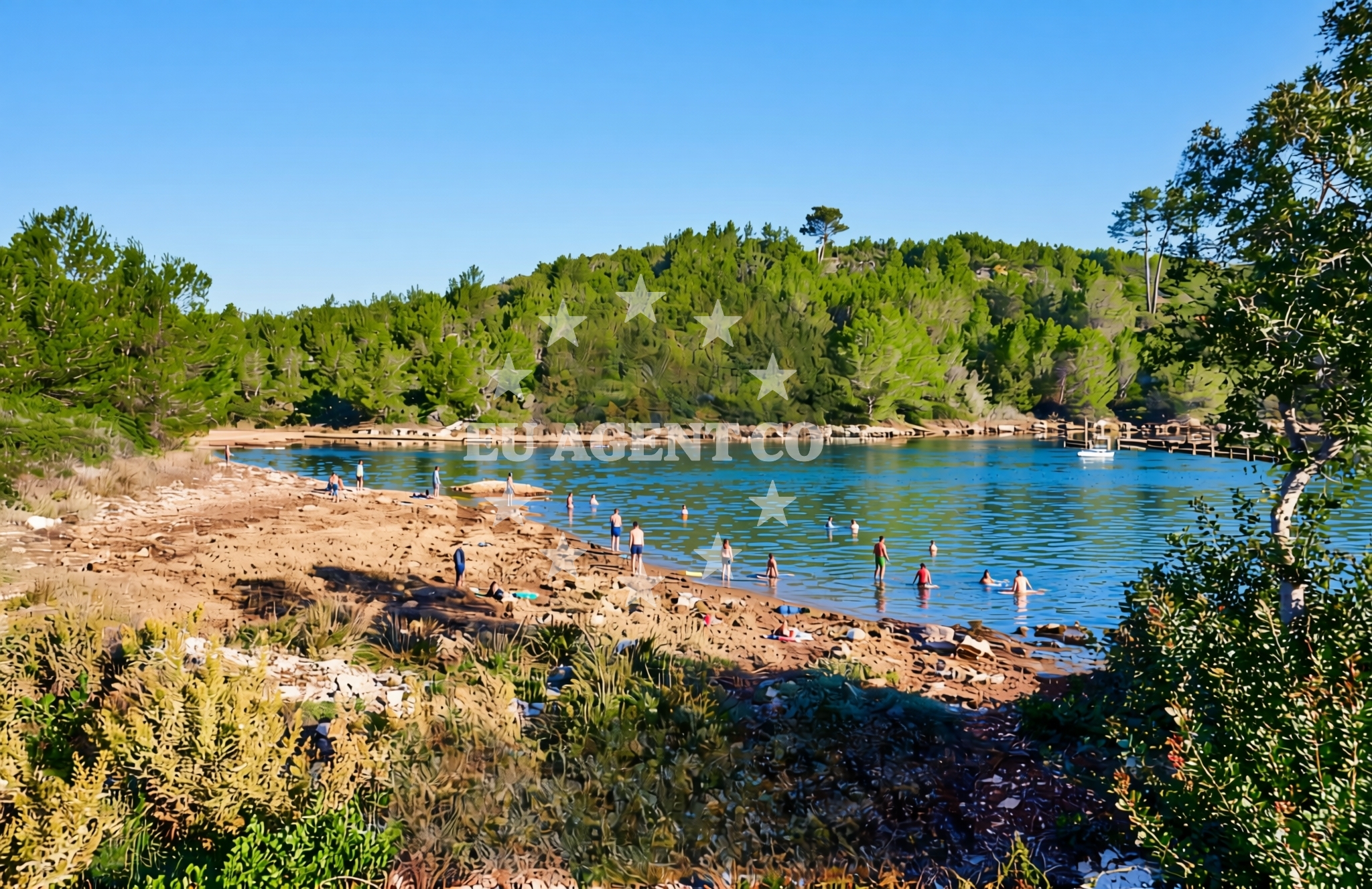 Shoreline and swimming area at Jaz, Sali (Dugi otok) Beach in Jaz