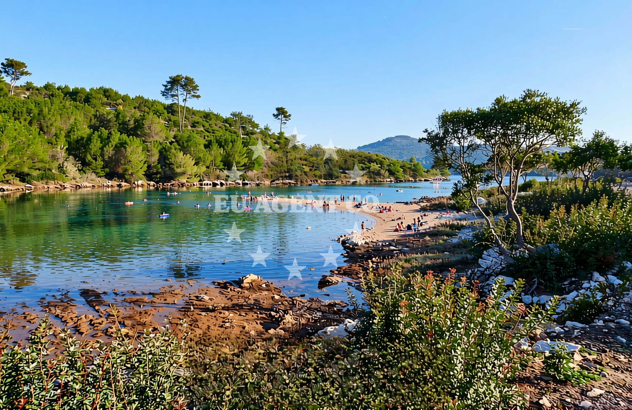 Sea and coastal view of Jaz, Sali (Dugi otok) Beach in Jaz