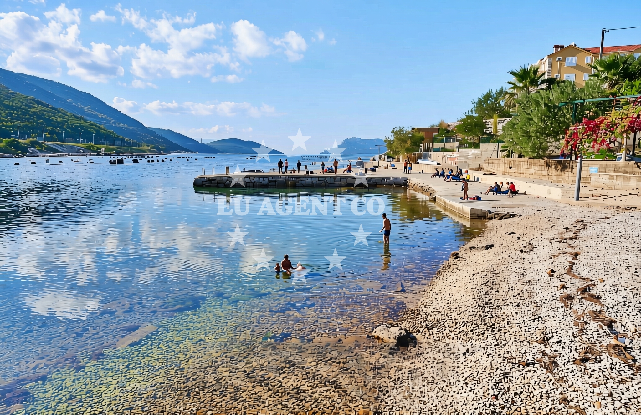 Beach facilities and surroundings at Jazine, Neum Beach in Jazine