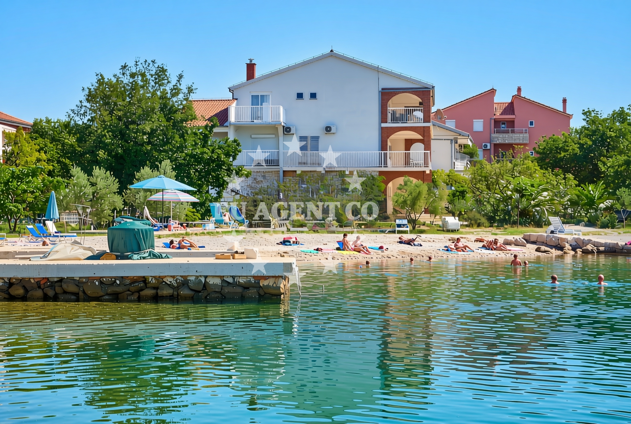 Sea and coastal view of Jazškalice, Seline Beach in Jazškalice