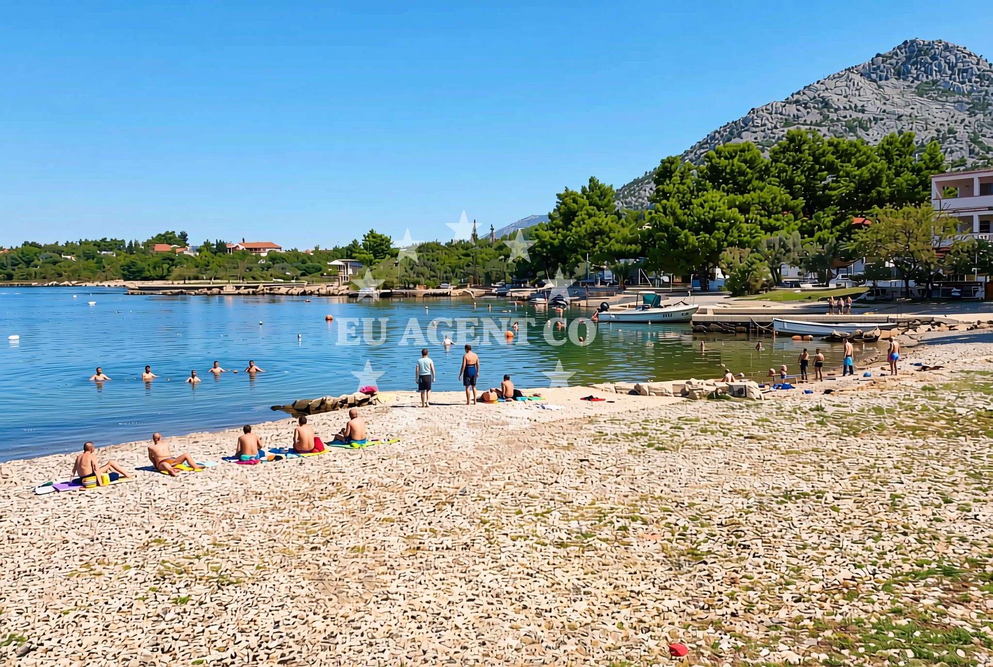 Beach facilities and surroundings at Jazškalice, Seline Beach in Jazškalice