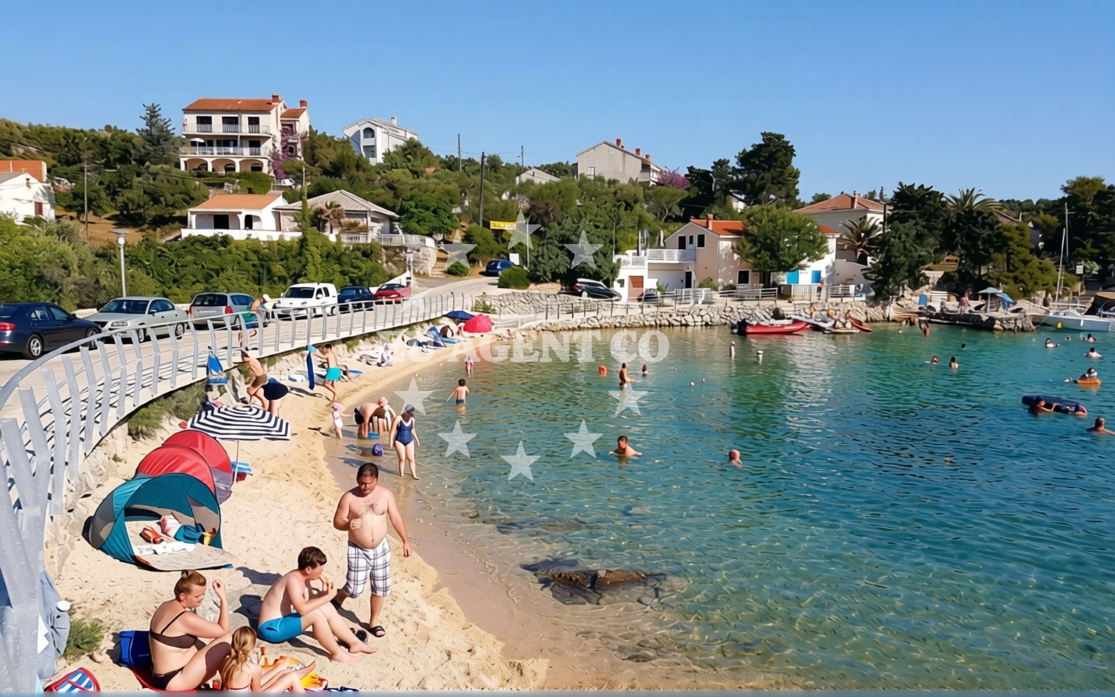 Shoreline and swimming area at Jebodrom beach in Jakišnica 347A, Jakišnica
