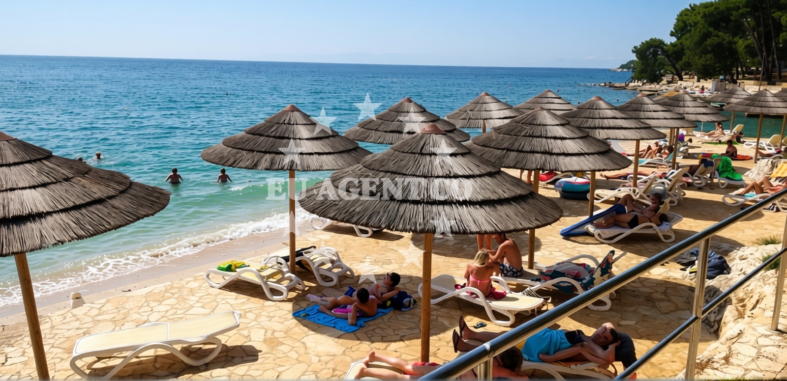 Sea and coastal view of Jedro beach