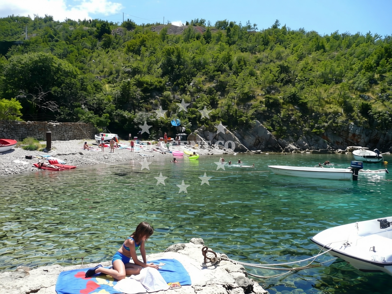 Shoreline and swimming area at Jelena in Pavlinska ulica 8, Senj