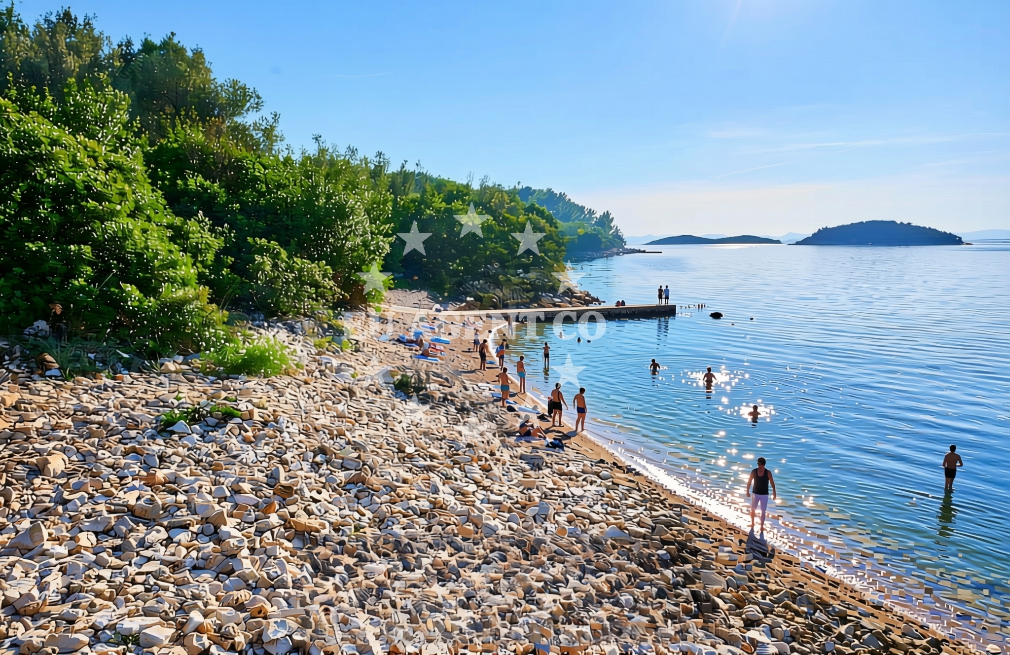 Overview of Jelenica (FKK), Kukljica (Ugljan) Beach in Jelenica (FKK)