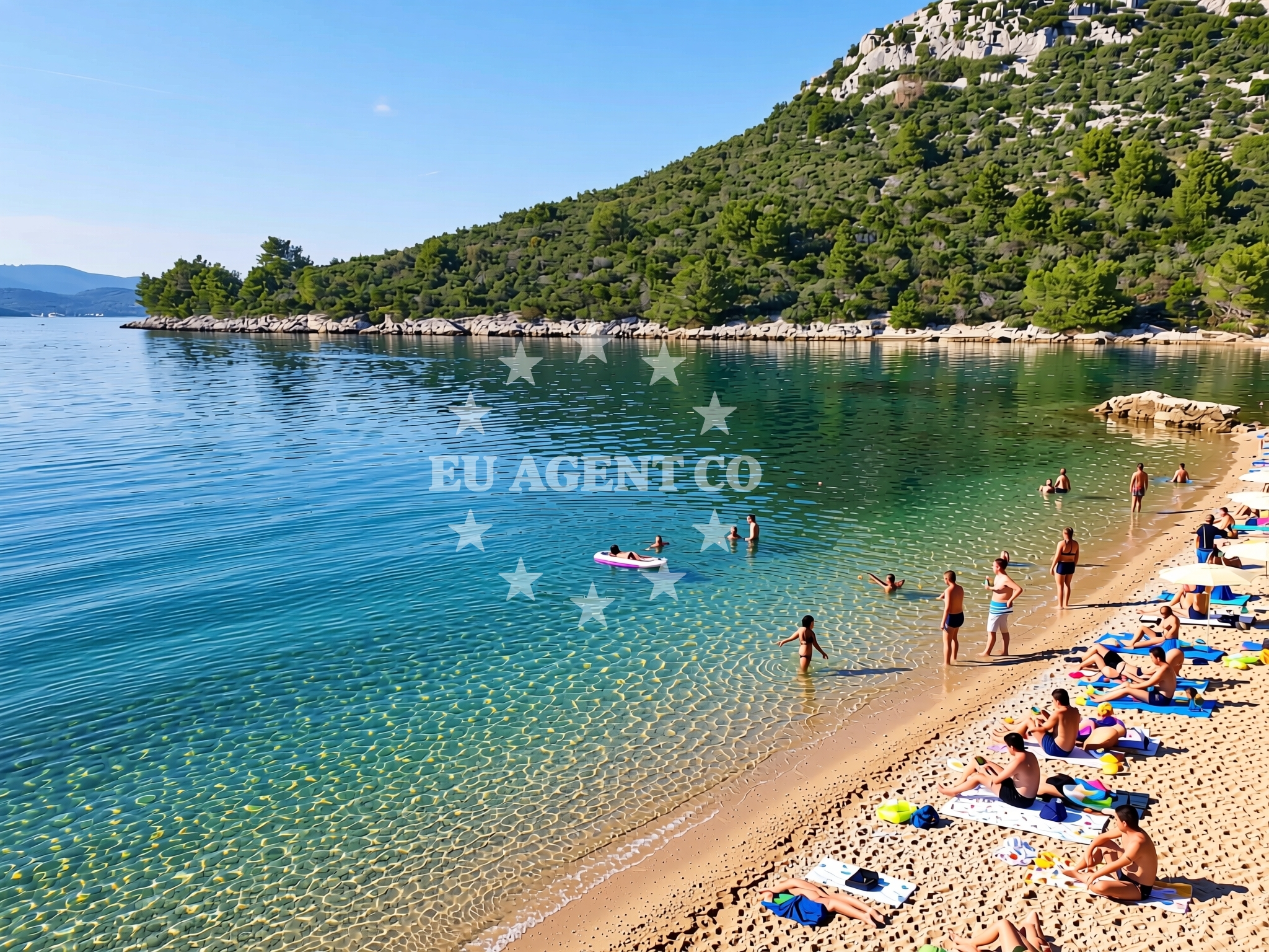 Shoreline and swimming area at Jelenica (FKK), Kukljica (Ugljan) Beach in Jelenica (FKK)