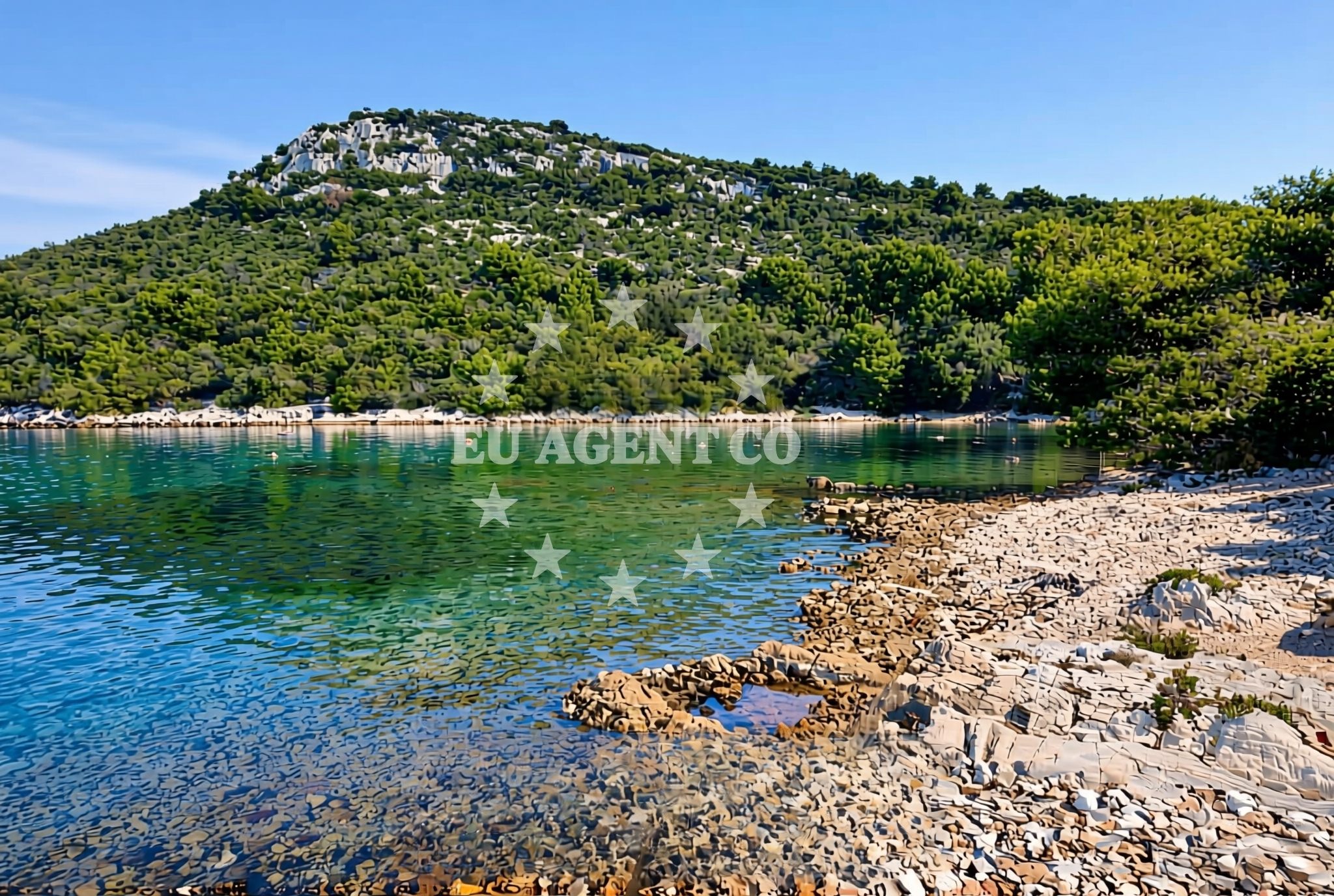 Sea and coastal view of Jelenica (FKK), Kukljica (Ugljan) Beach in Jelenica (FKK)