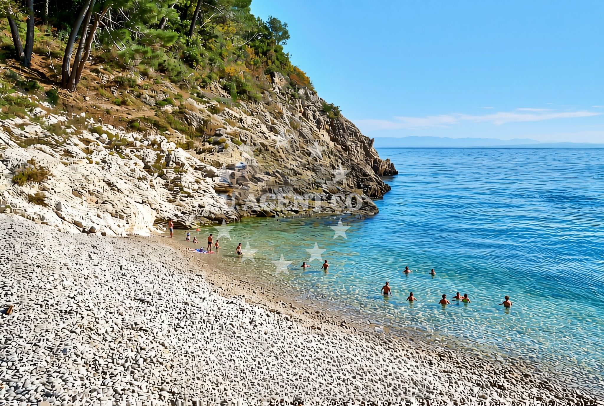 Additional view of Jelenscica beach in Špingaroli 3e, Martina