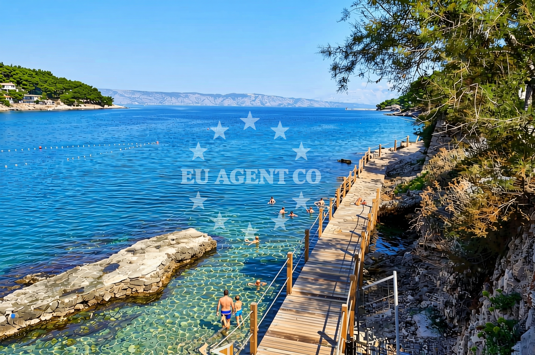 Shoreline and swimming area at Jelsa (Hvar): beaches and coves (18) in Jelsa (Hvar)