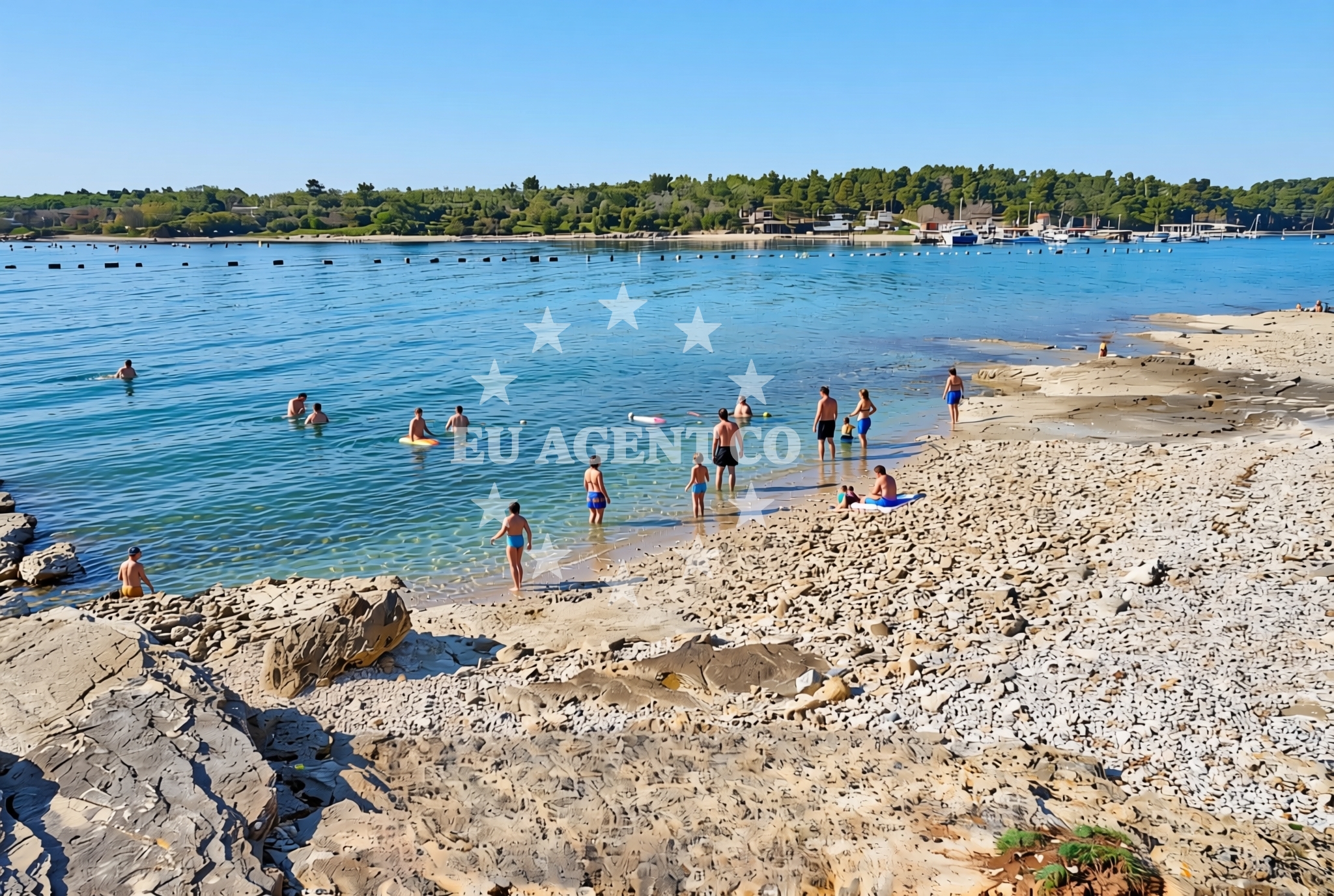 Beach facilities and surroundings at Jerković, Vabriga Beach in Jerković