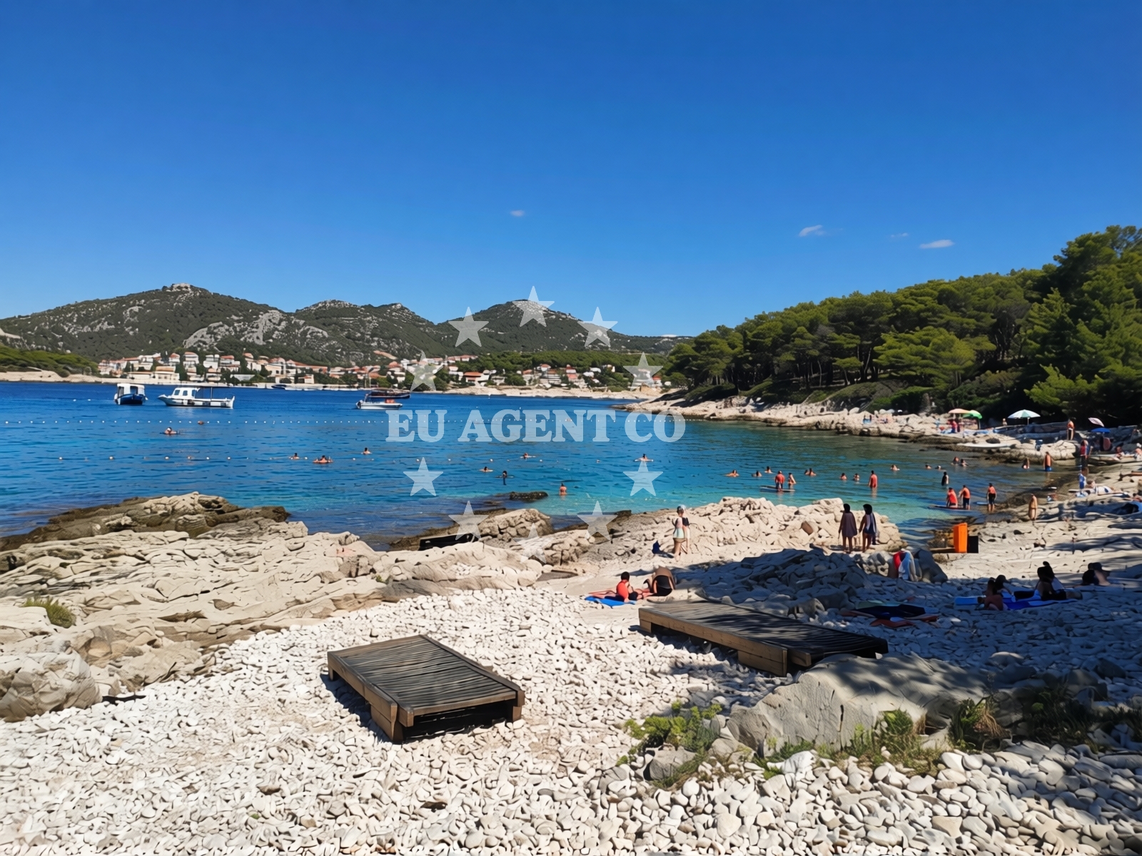 Sea and coastal view of Jerolim Beach in 6 Ambroza Bodlovića, Hvar