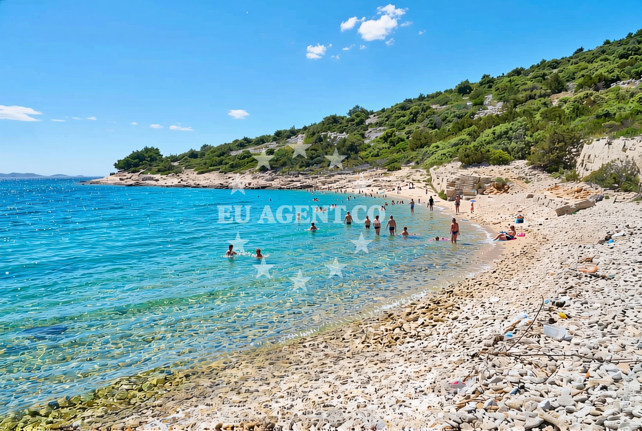 Overview of Jezera (Murter): beaches and coves (10) in Jezera (Murter)