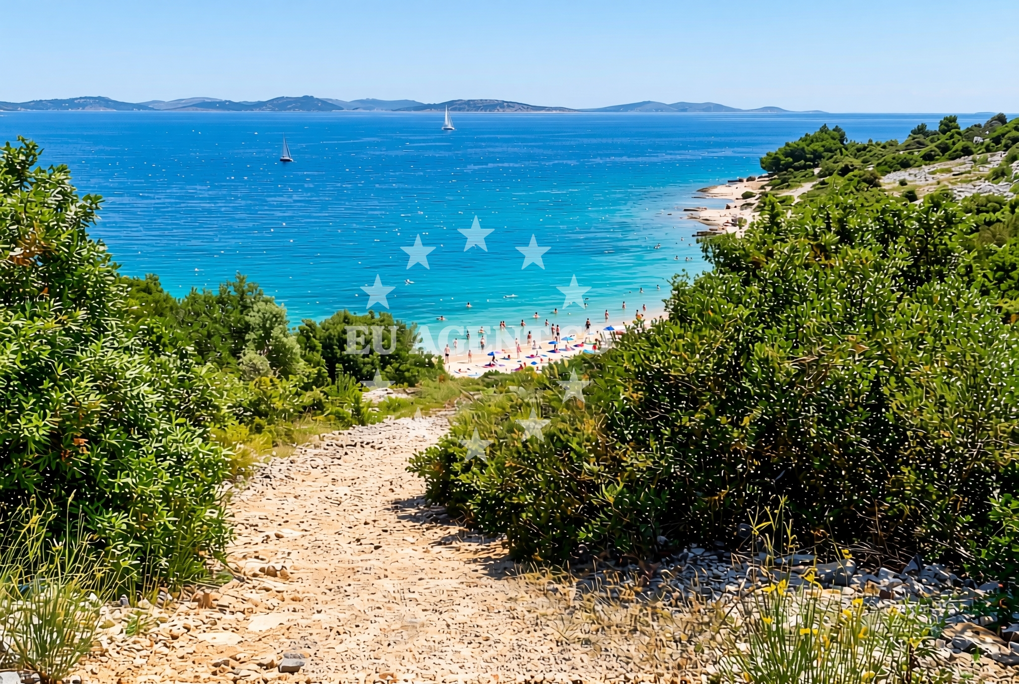 Shoreline and swimming area at Jezera (Murter): beaches and coves (10) in Jezera (Murter)