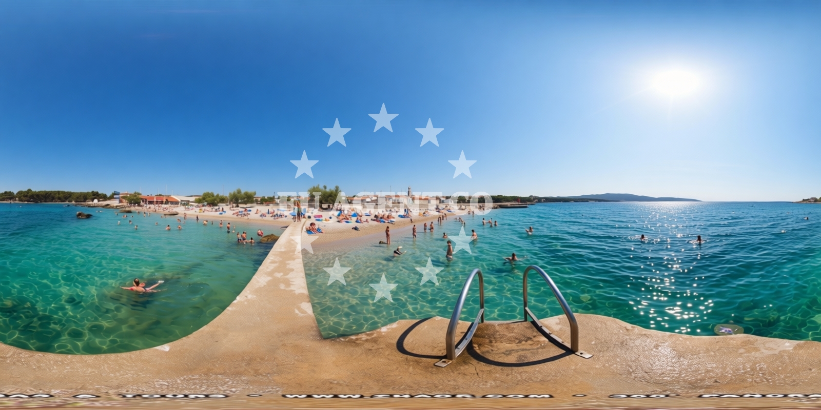 Sea and coastal view of Jezevac beach in 3 Ulica Braće Linardića, Krk
