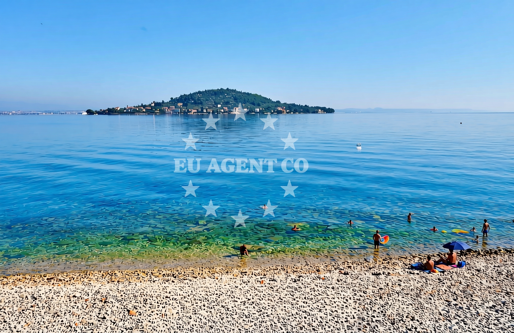 Sea and coastal view of Jopan, Preko (Ugljan) Beach in Jopan