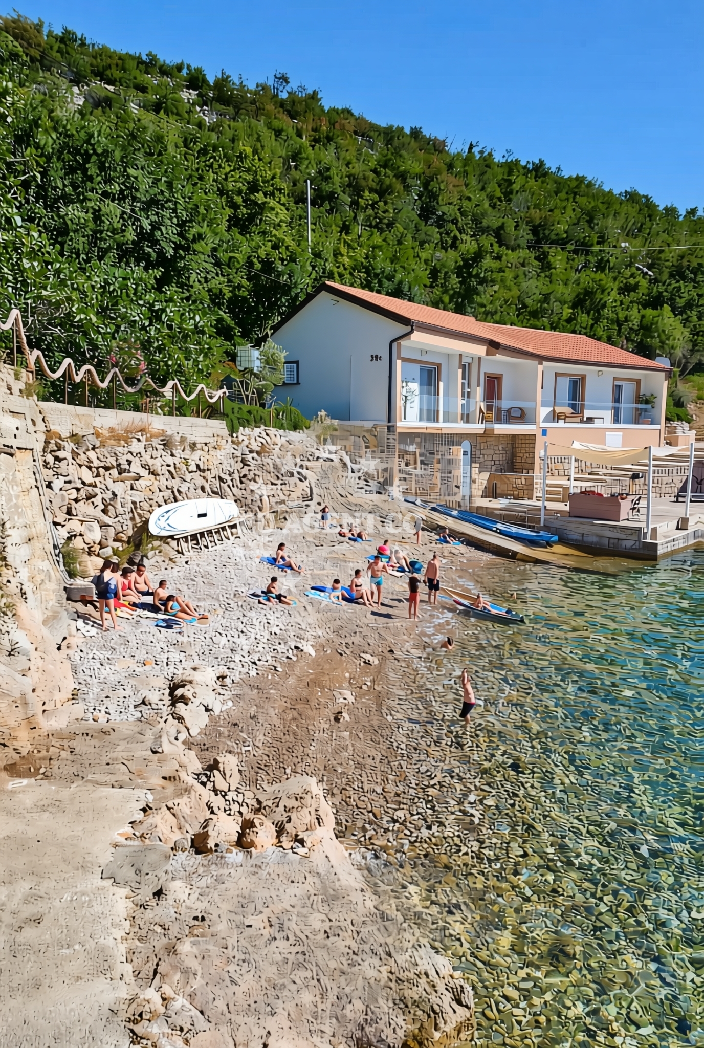 Sea and coastal view of Josinovac jug, Stinica Beach in Josinovac jug