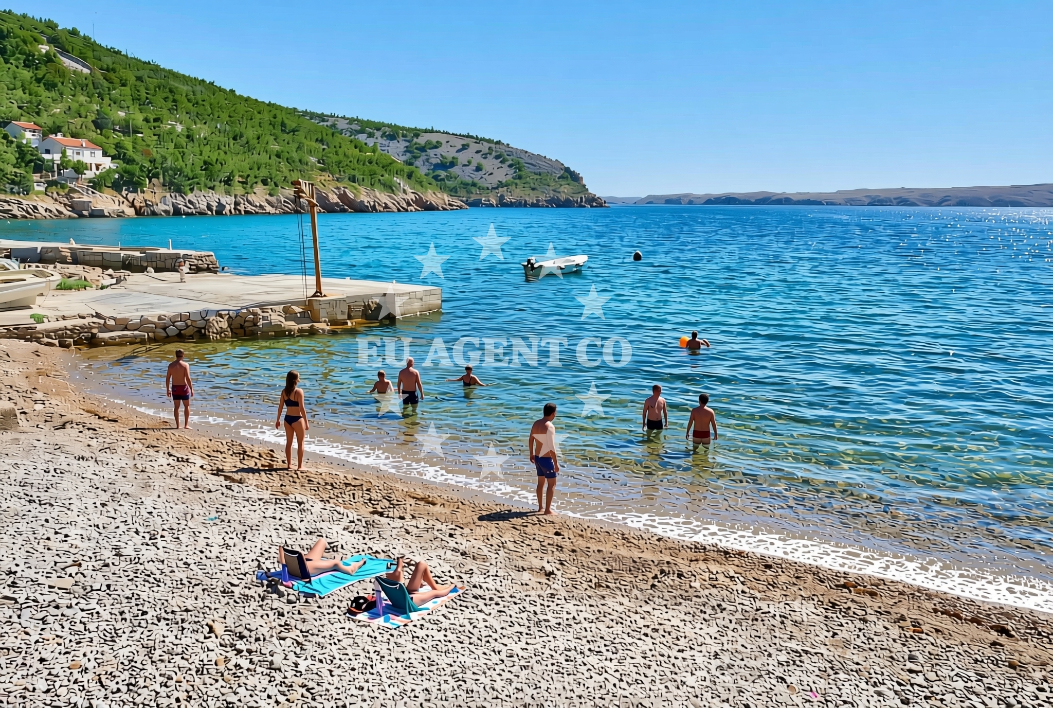 Beach facilities and surroundings at Josinovac sjever, Stinica Beach in Josinovac sjever