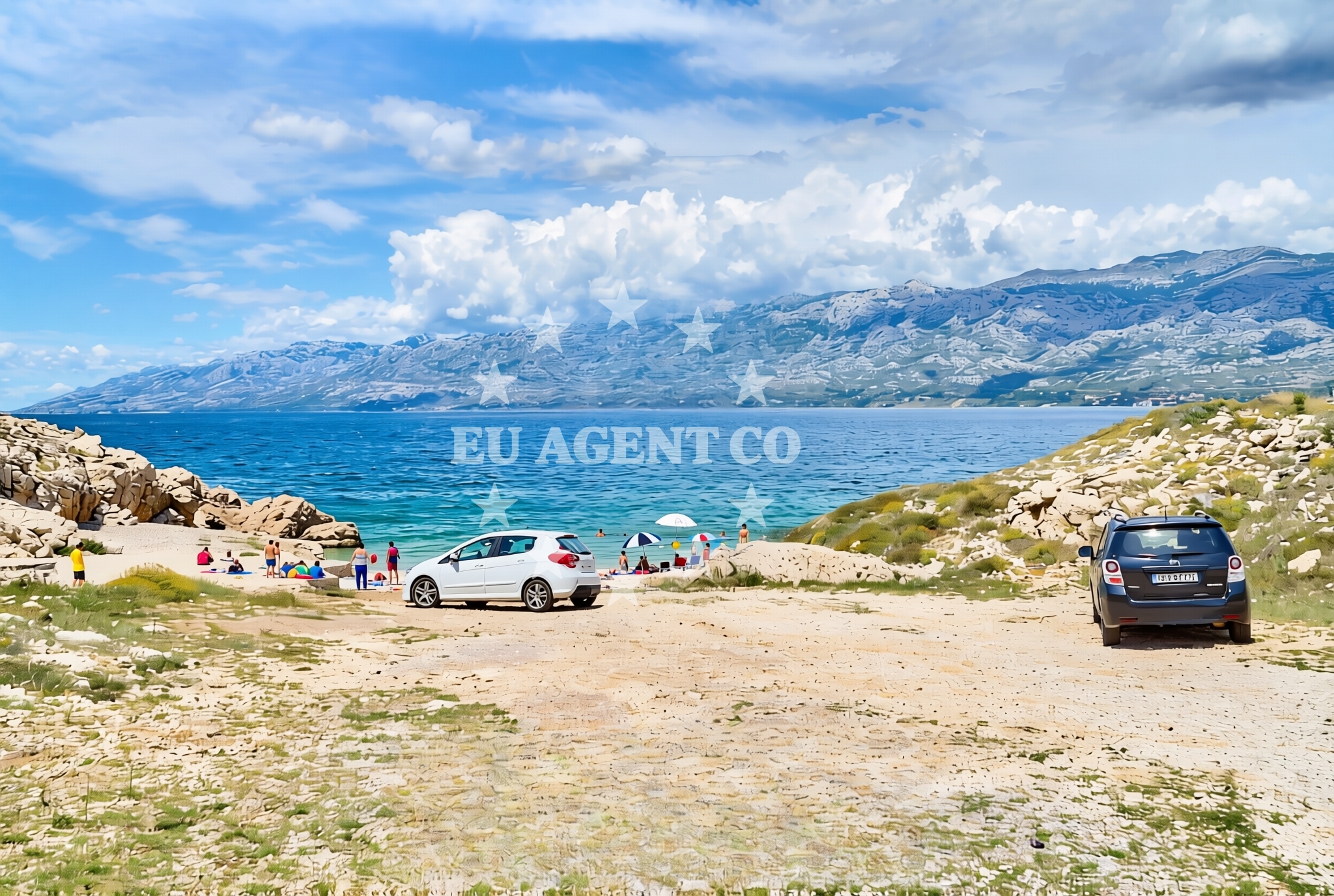 Beach facilities and surroundings at Jovići: beaches and coves in Jovići