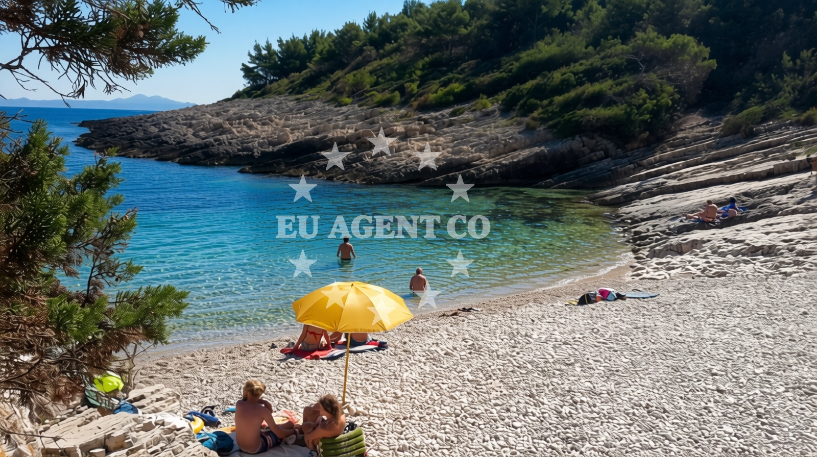 Sea and coastal view of Jugo beach in Zavalatica,333 Zavalatica, Zavalatica