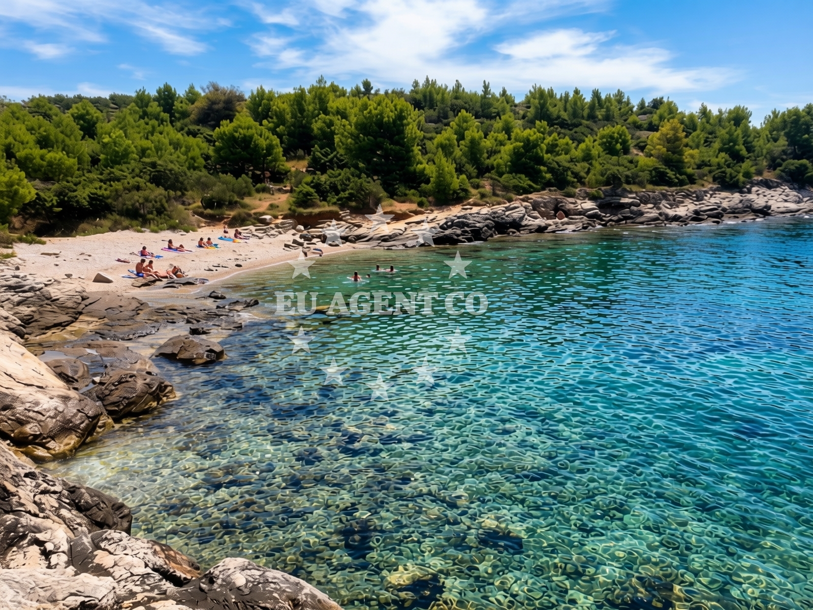 Beach facilities and surroundings at Julija beach in Obala Petra Krešimira IV 108B, Betina