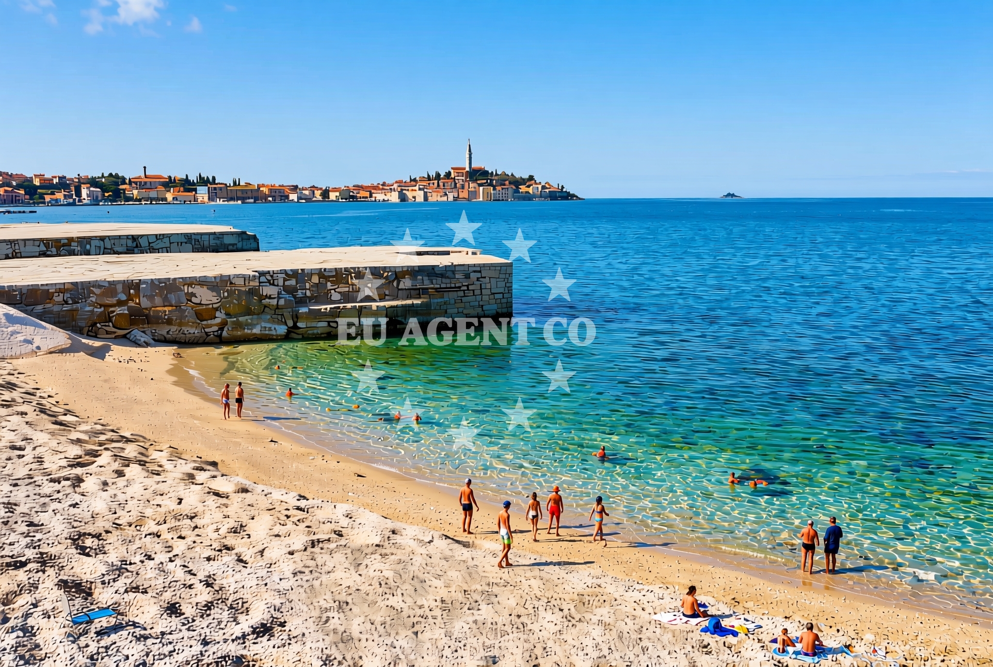 Overview of Jural: beaches and coves in Jural