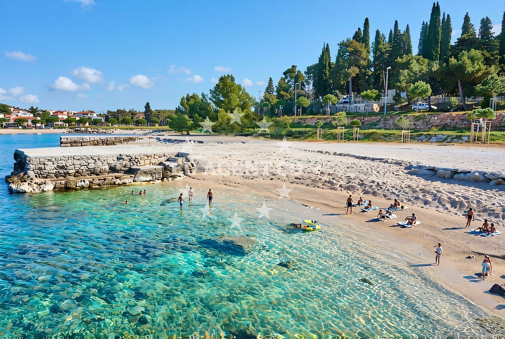 Beach facilities and surroundings at Jural: beaches and coves in Jural