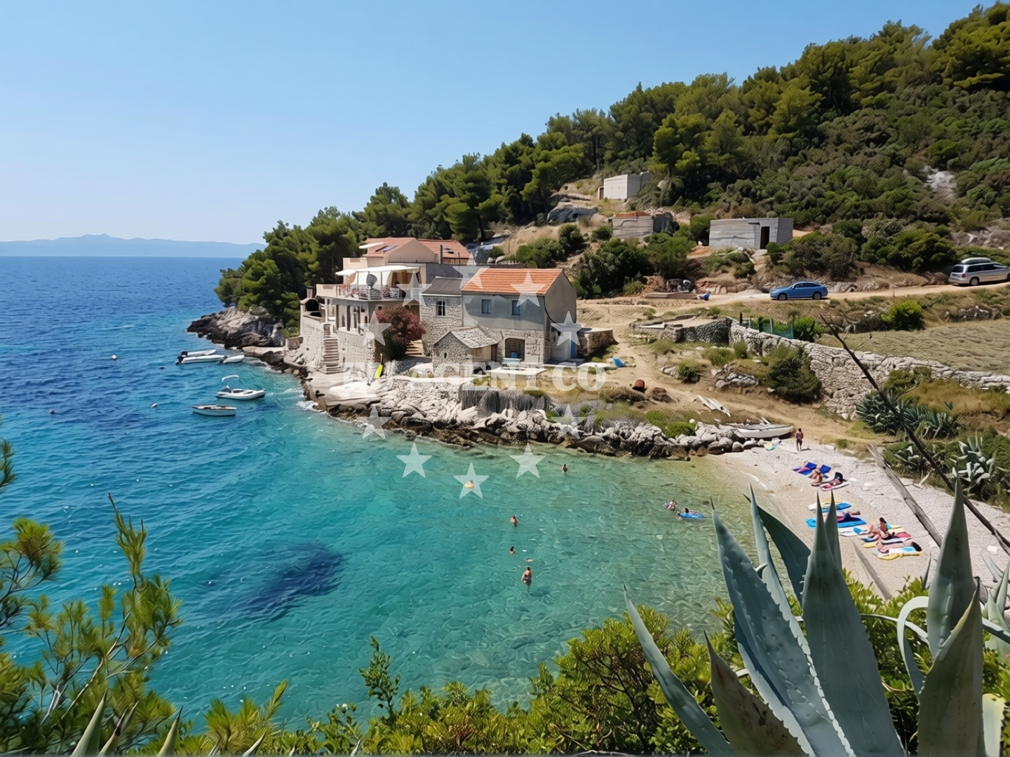 Overview of Jure Medvidina beach in 187, Zastražišće