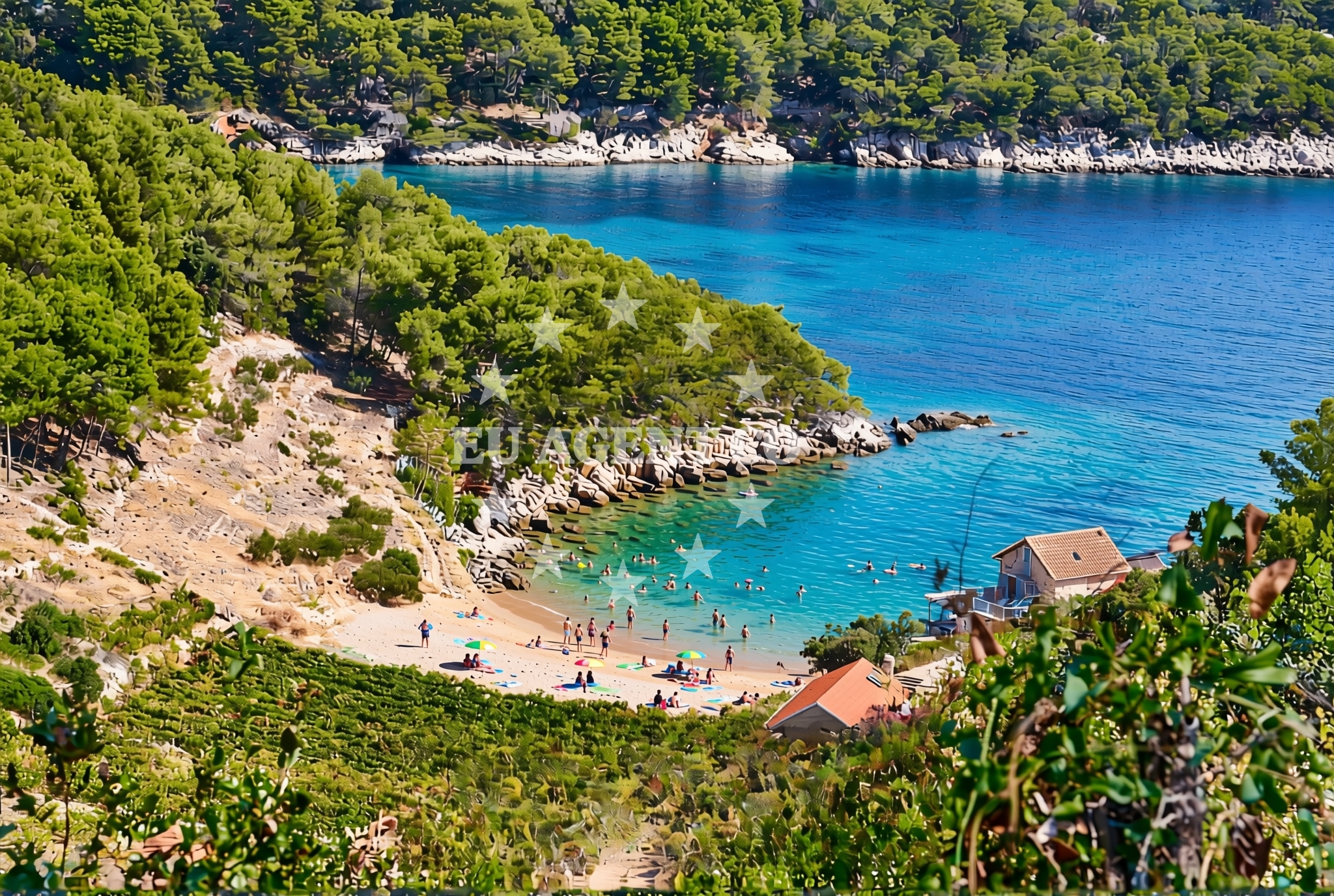 Additional view of Jure Medvidina beach in 187, Zastražišće