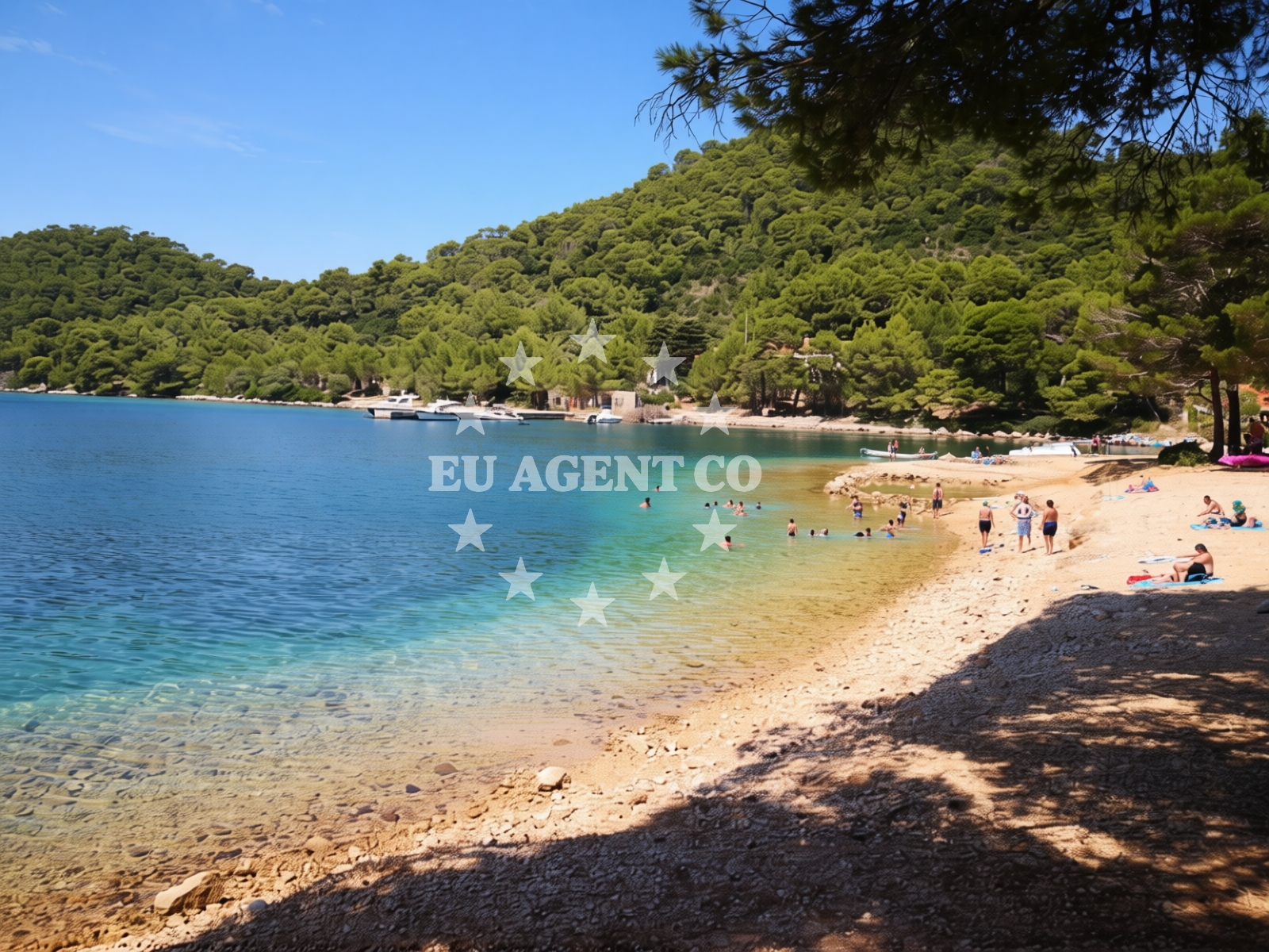 Overview of Jurjeva luka beach in Put Jurjeve 24, Otok Lastovo