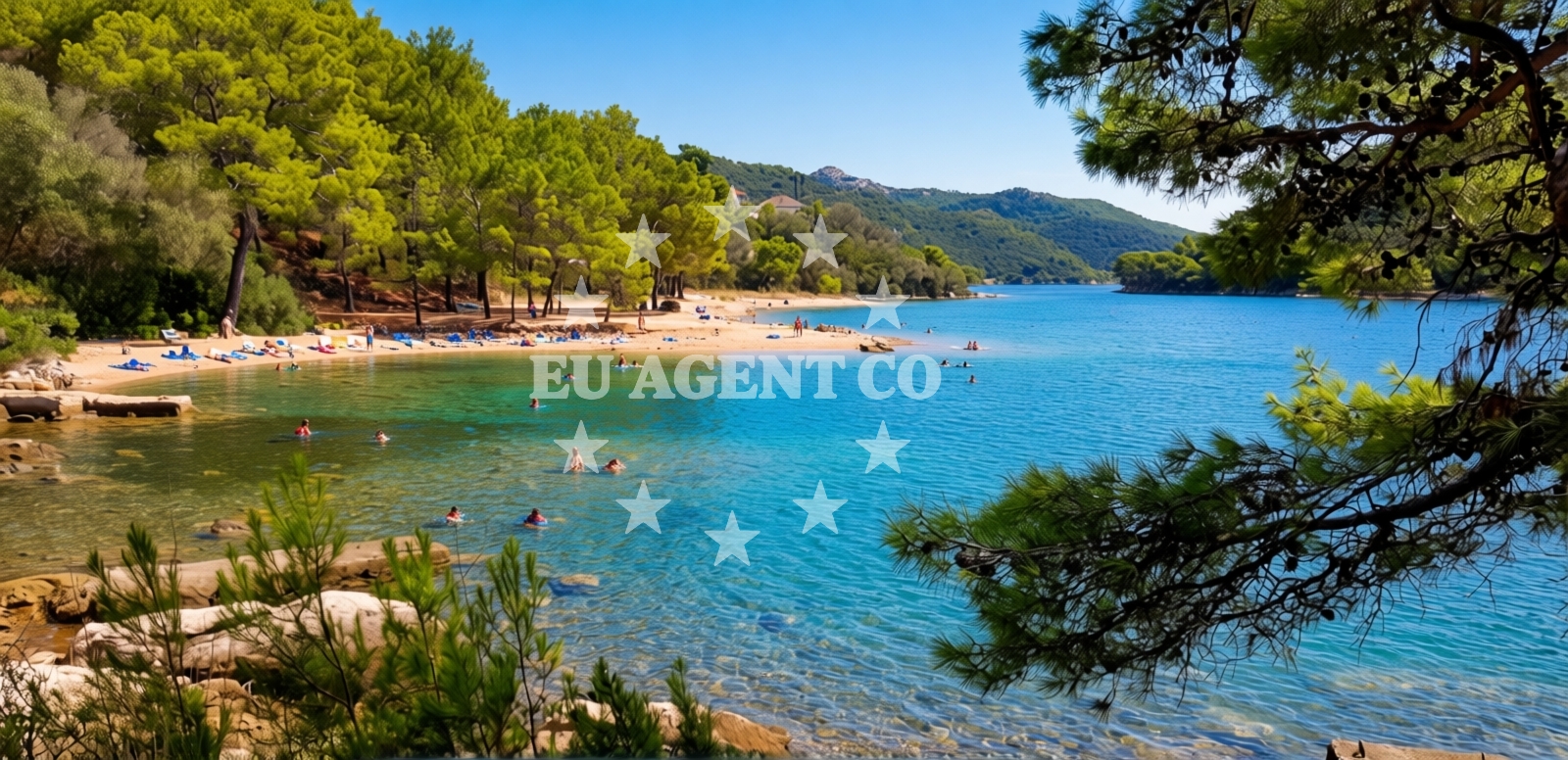 Sea and coastal view of Jurjeva luka beach in Put Jurjeve 24, Otok Lastovo