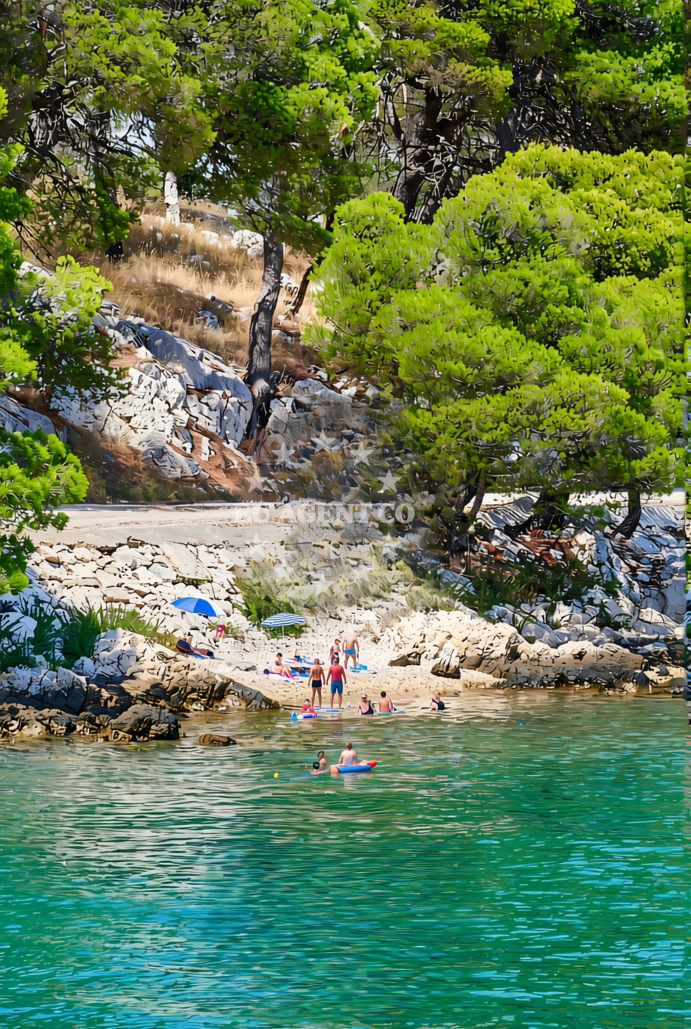 Sea and coastal view of Jurkovići, Šibenik Beach in Jurkovići