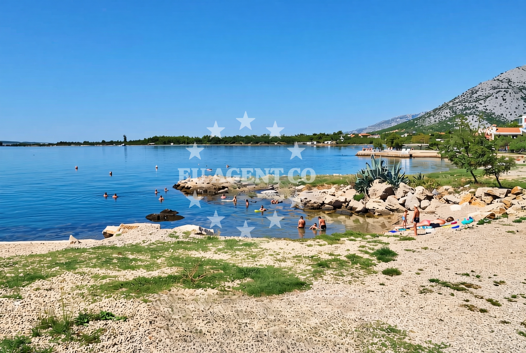 Shoreline and swimming area at Jurline, Seline Beach in Jurline