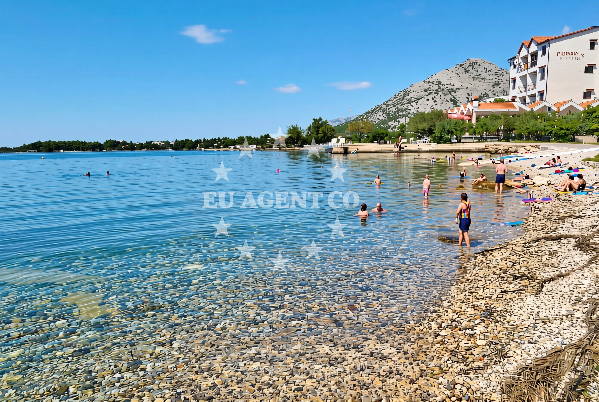 Sea and coastal view of Jurline, Seline Beach in Jurline