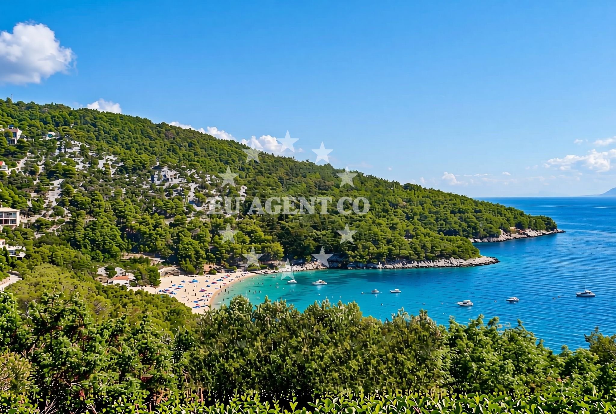 Sea and coastal view of Južnja, Gdinj (Hvar) Beach in Južnja