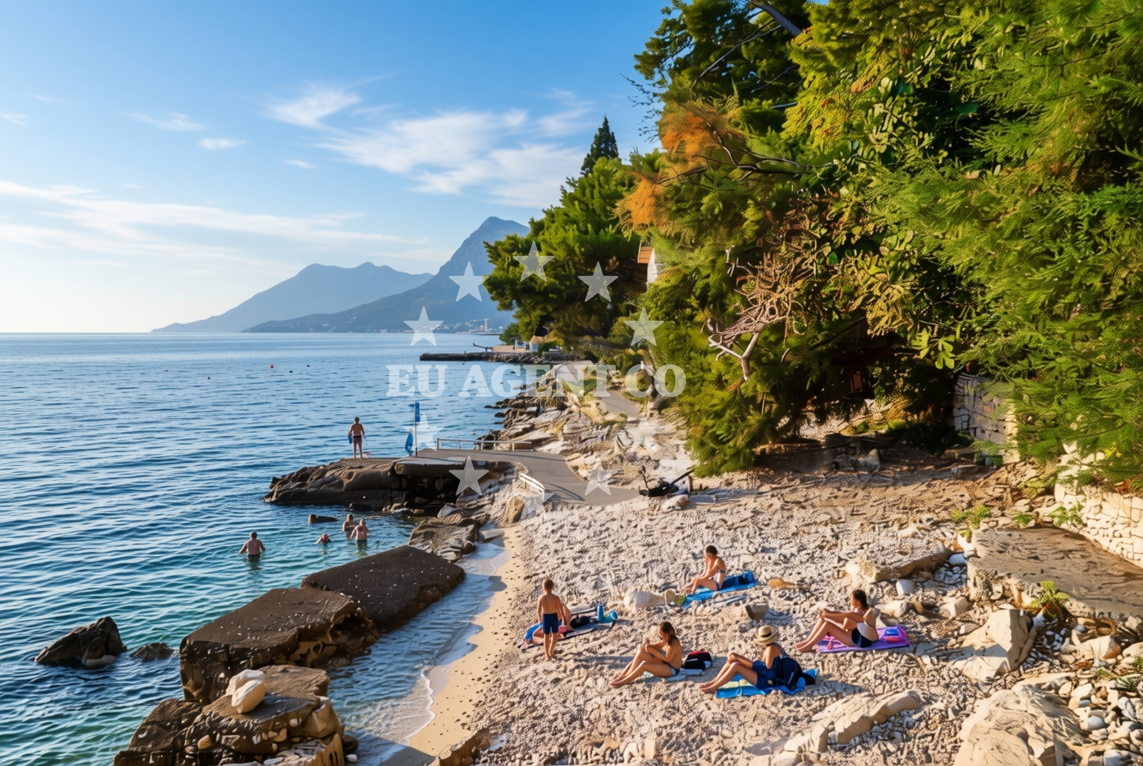 Beach facilities and surroundings at Kabal, Gradac Beach in Kabal