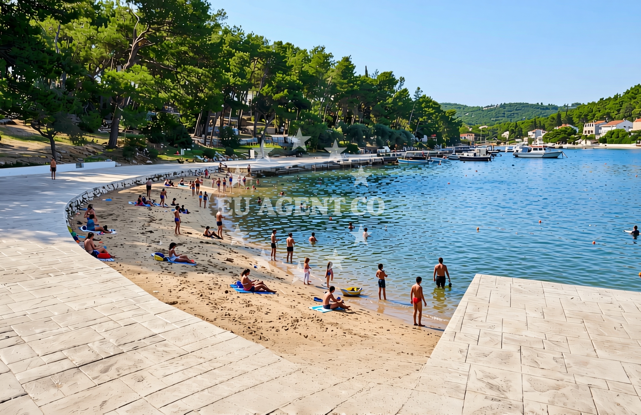 Overview of Kalac, Korčula (Korčula) Beach in Kalac